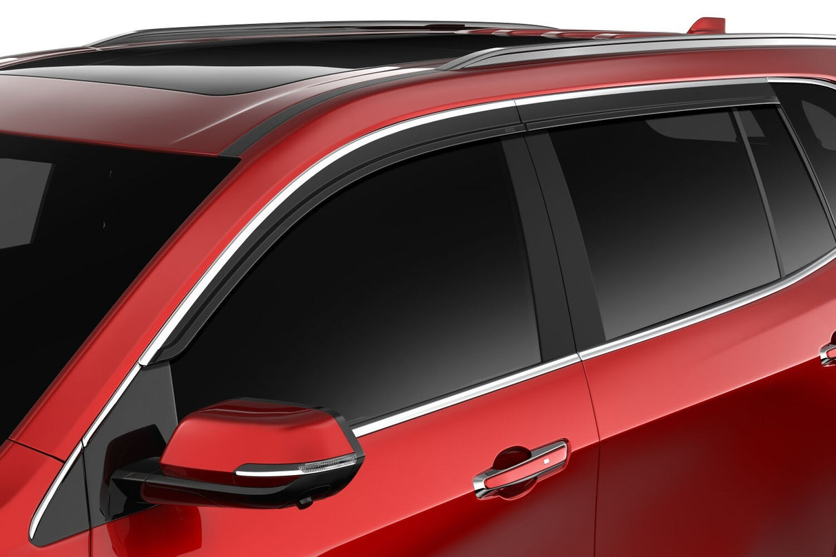 Husky Liners 2884066 Low Profile Ventvisor Deflector; Smoke with Chrome Trim; Outside Mount; 4 pc.