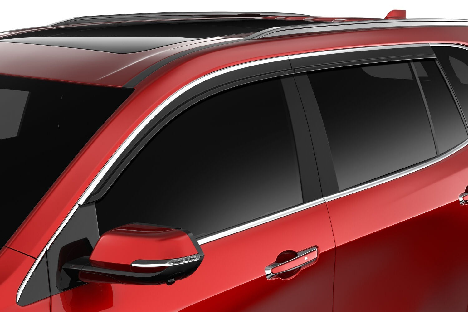 Husky Liners 2884066 Low Profile Ventvisor Deflector; Smoke with Chrome Trim; Outside Mount; 4 pc.