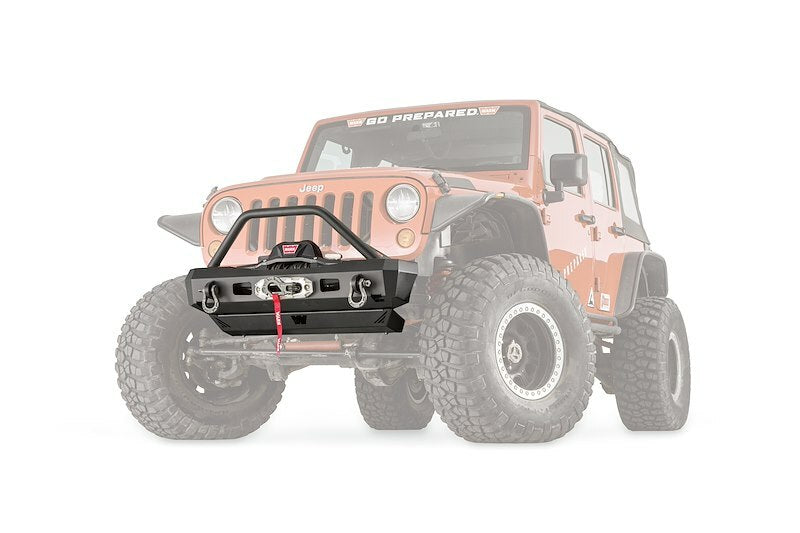 Warn - ELITE STUBBY FRONT BUMPER JEEP JK WITH GRILLE GUARD - 101450