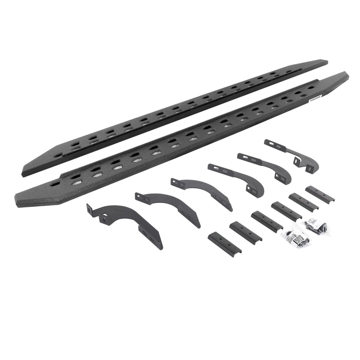 Go Rhino - 69443280ST - RB20 Slim Line Running Boards with Mounting Bracket Kit - Protective Bedliner coating