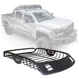 Go Rhino 59025T - SR20 Tubular Steel Roof Rack With 2x Light Mount Openings - 48" Long  - Textured Black