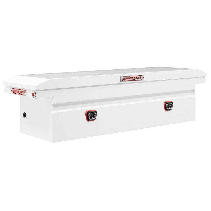 Weather Guard - Model 120-3-04 Saddle Box, Steel, Full Low Profile, White, 11.0 cu ft - 120-3-04