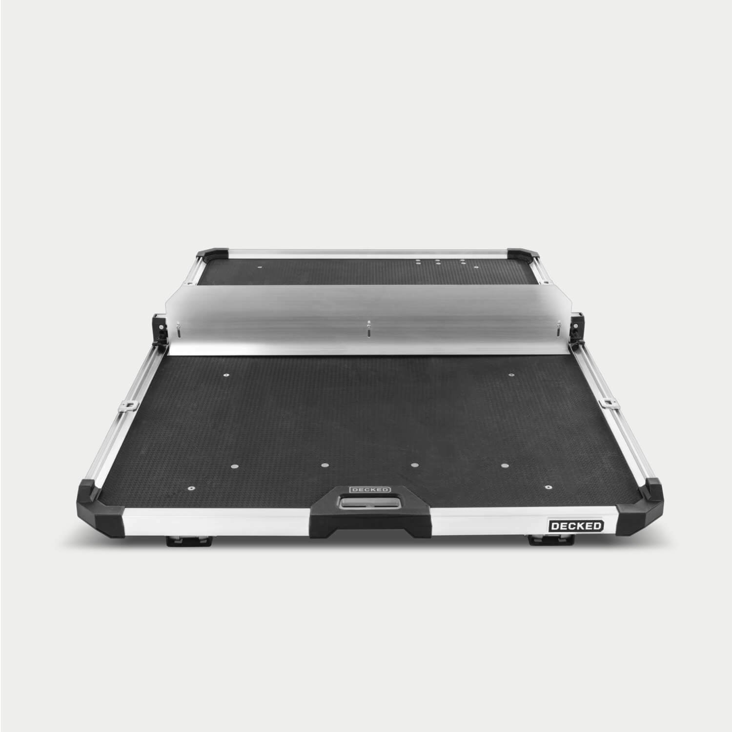 Decked - Double Tray Divider for 48" wide CargoGlide 2.0 - two (2) Tray Dividers, two (2) Cross Bars, two (2) footer kits, two (2) hardware kits - C0064-2DIV48-ALM