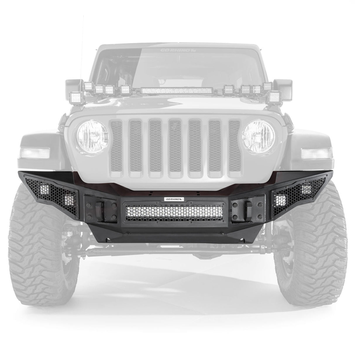 Go Rhino 331200T Rockline Winch-Ready Full Width Bumper For Jeep