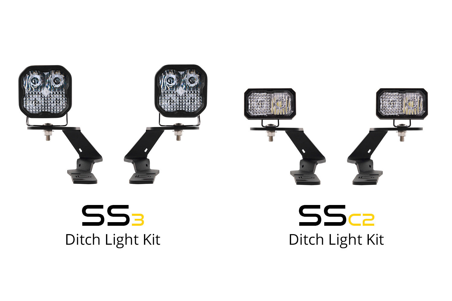 Diode Dynamics DD6587 Allows you to mount two Stage Series 2" LED Pods above the hood.