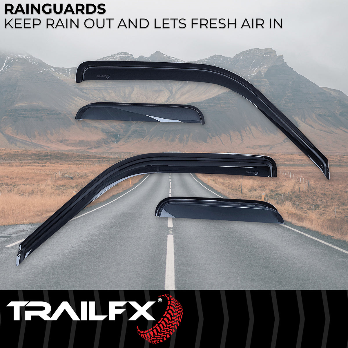 TrailFx - 4-Piece Window Vent For GM (4231H)