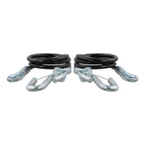 Curt - 44-1/2" Safety Cables with 2 Snap Hooks (5,000 lbs, Vinyl-Coated, 2-Pack) - 80151