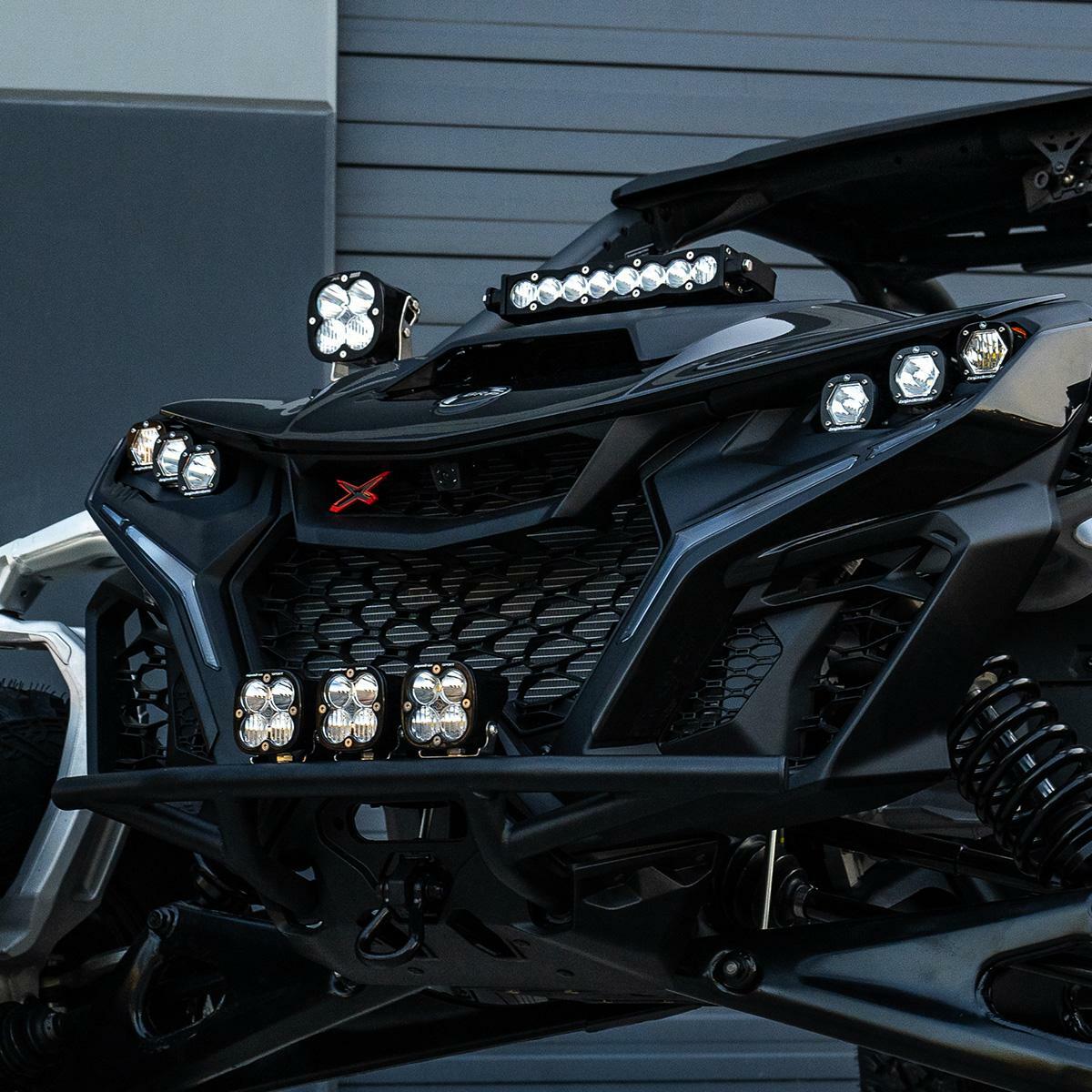 Baja Designs - Baja Designs 448195 Can-Am Maverick R 10" S8 Shock Tower Kit