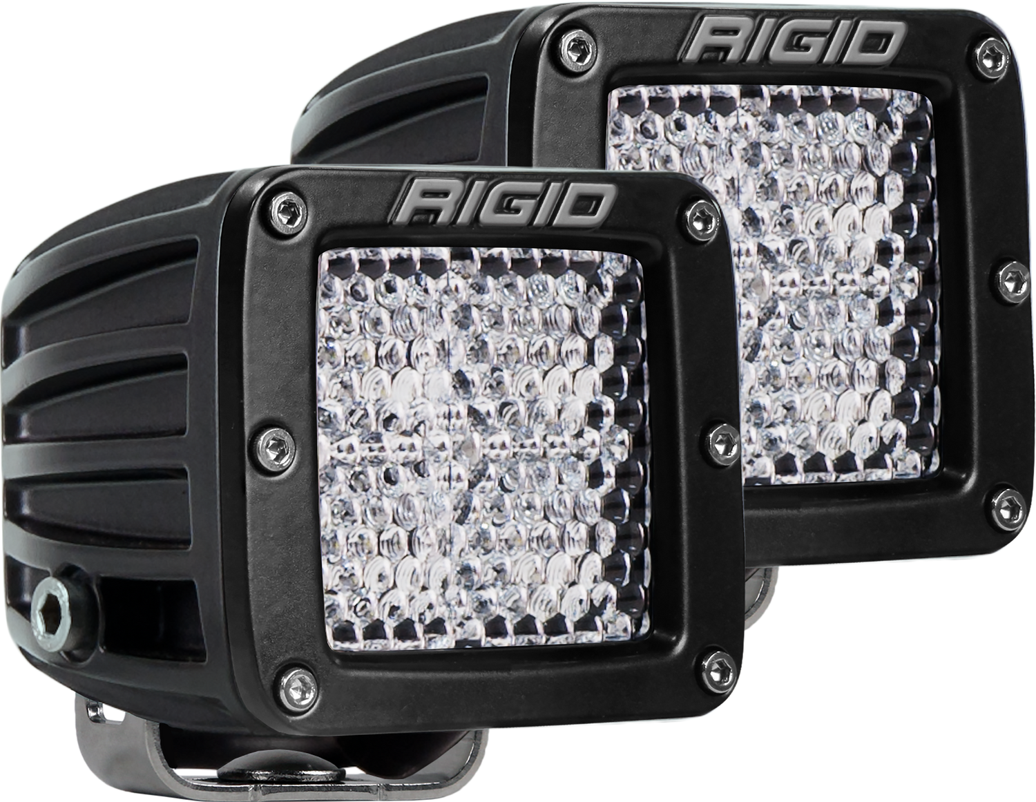 RIGID D-Series PRO LED Light, Diffused Lens, Surface Mount, Pair