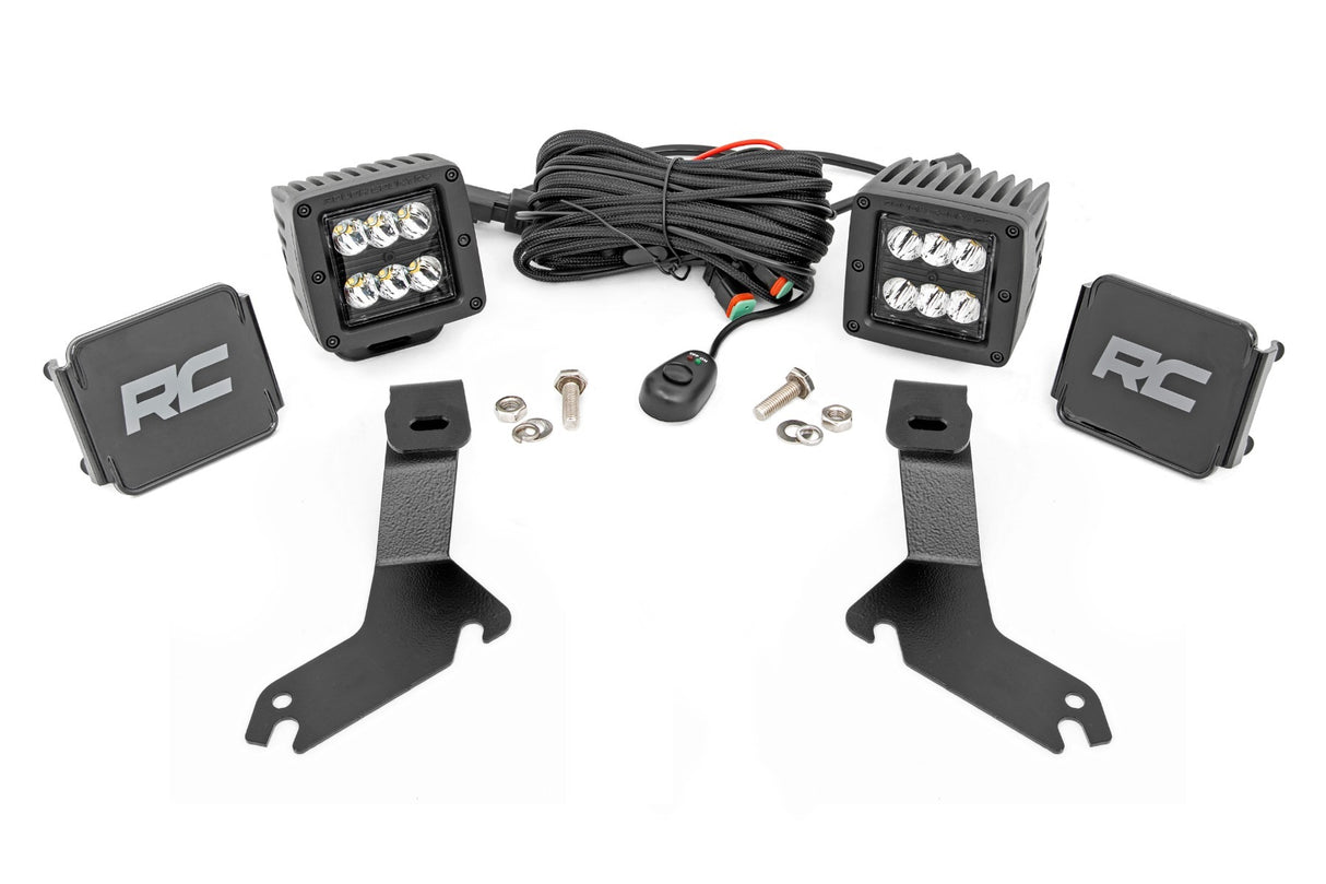 LED Light Kit - Ditch Mount - 2(in.) Black Pair - Spot - Chevy Silverado 1500 (99-06)