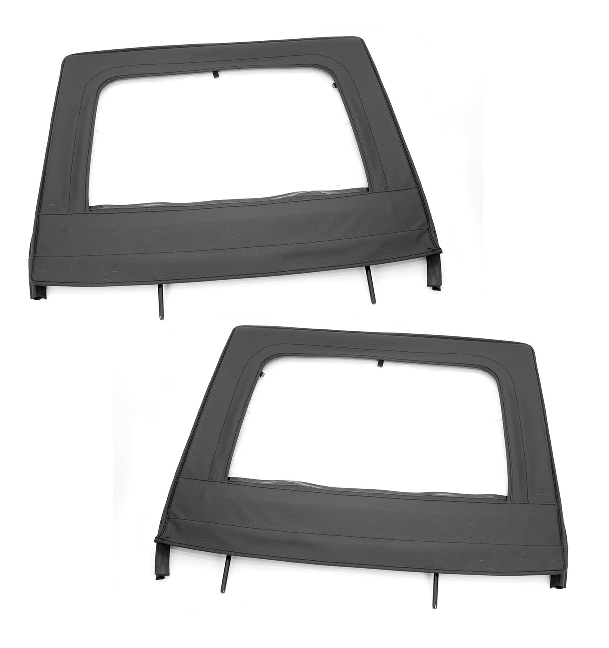 Rugged Ridge - Rugged Ridge 13712.15 Door Kit, Rear, Upper, Black; 07-18 Jeep Wrangler JKU - 13712.15