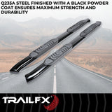 TrailFx - 5" Oval Bent Step Bar For Toyota Tundra Double-Black (A7067B)