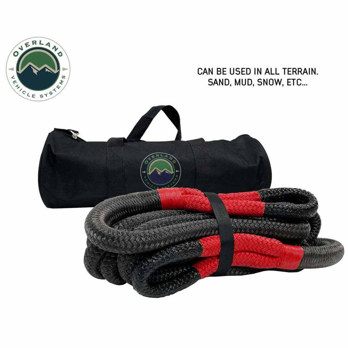 Overland Vehicle Systems - Brute Kinetic Recovery Rope 1 1/4 Inch x 30 Foot With Storage Bag - 19009921