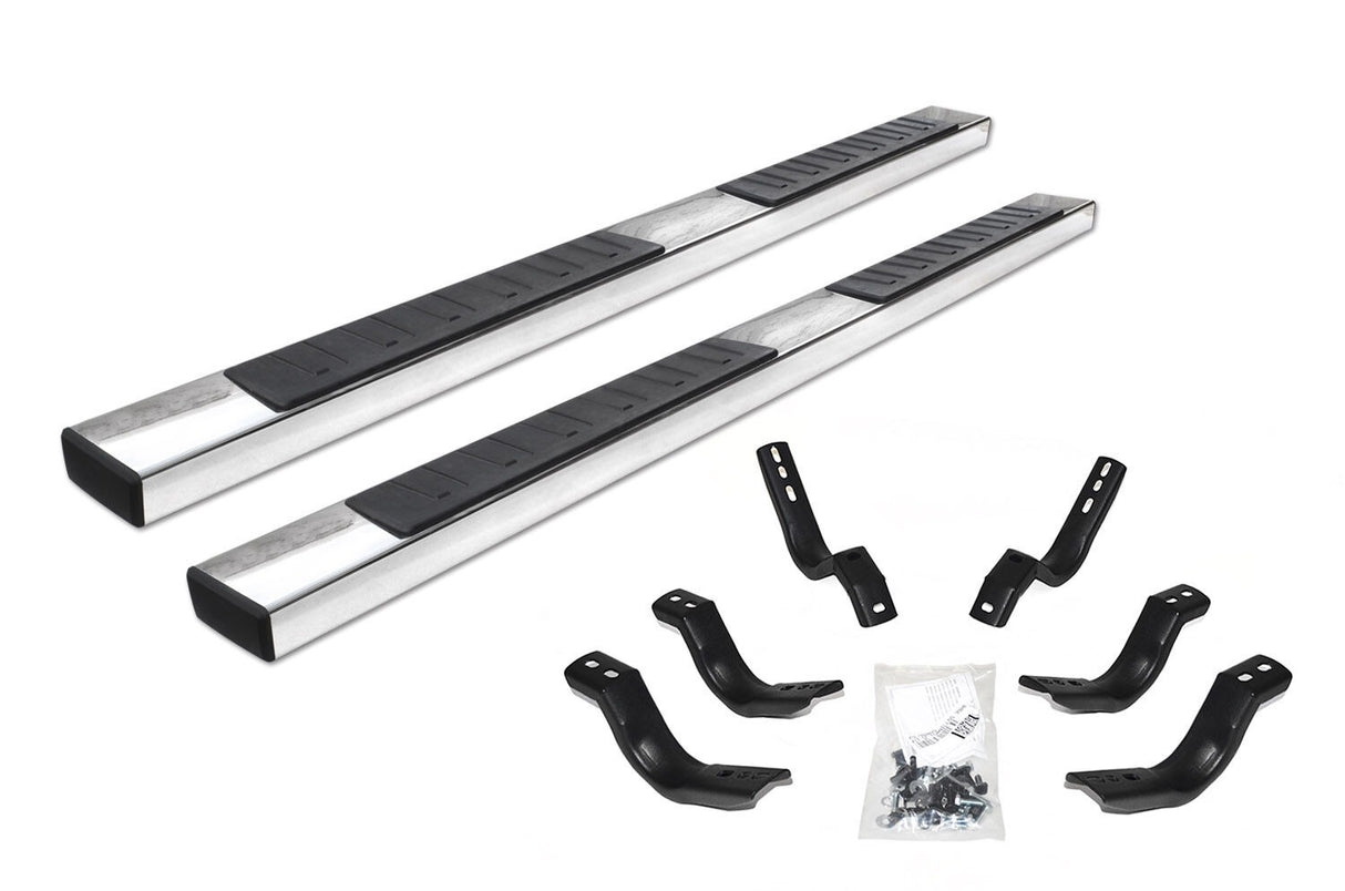 Go Rhino - 6862443280PS - 6" OE Xtreme II Side Steps with Mounting Brackets Kit - Polished Stainless Steel