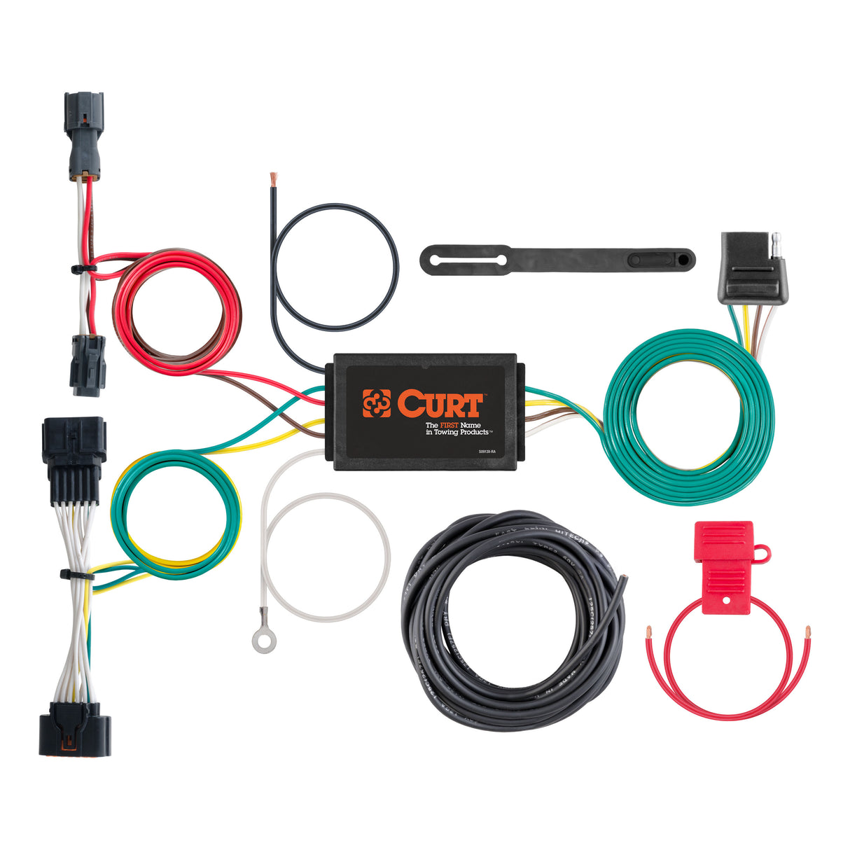 Curt - Custom Wiring Harness, 4-Way Flat Output, Select Kia Sportage - 56321