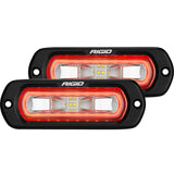 RIGID Industries - 53222 SR-L Series Off-Road Spreader Pod, Flush Mount, Red Halo, Pair