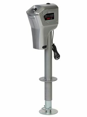 Husky Towing 82084 Elect 4K Cap 18" Travel With 6" Drop Down Leg 3 HO LEDS Without Remote Silver