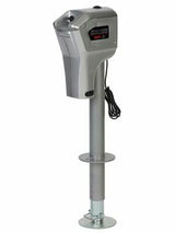 Husky Towing 82084 Elect 4K Cap 18" Travel With 6" Drop Down Leg 3 HO LEDS Without Remote Silver