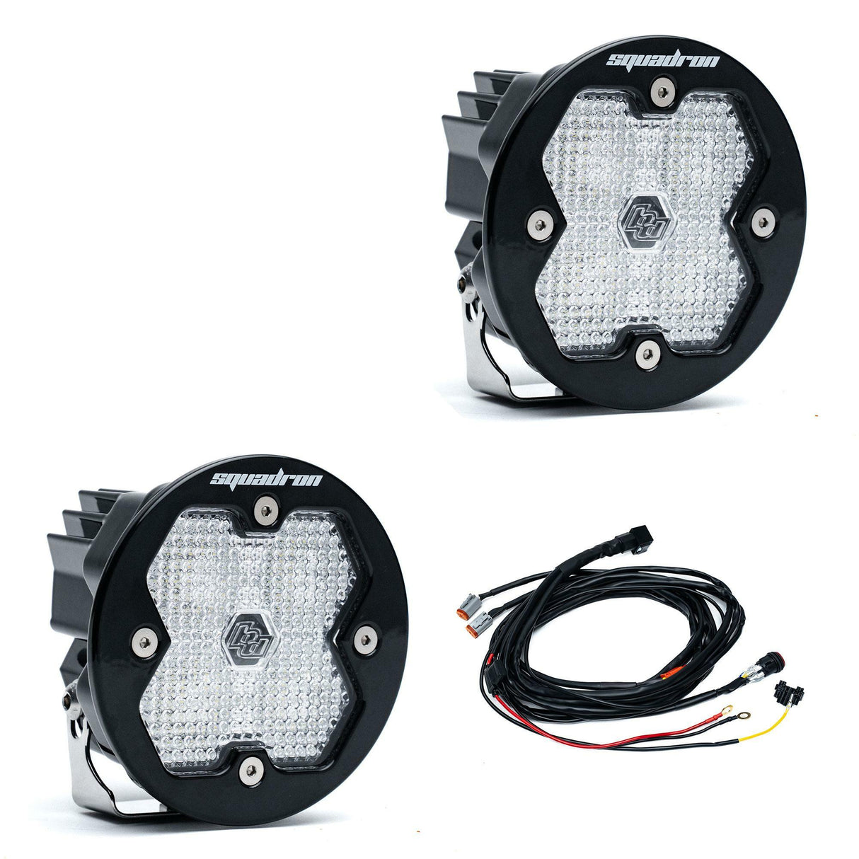 Baja Designs - 58-7806-2 Squadron-R 2.0 Sport Black LED Auxiliary Light Pod Pair (with Harness)