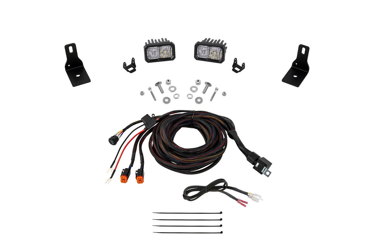 Diode Dynamics - Stage Series Ditch Light Kit for 2022+ Ford Maverick, C2 Sport White Combo - DD7758