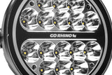 Go Rhino 750800711SRS Blackout Series - MAXROUND 7" LED Spot Light with Daytime Running Lights