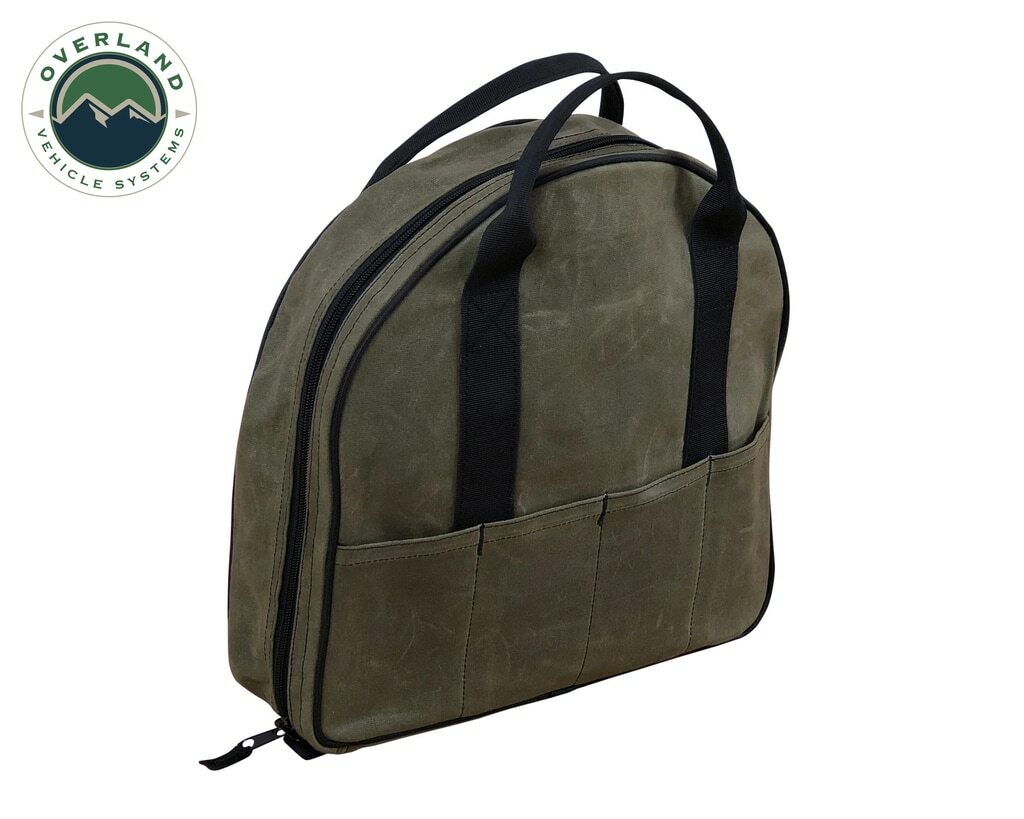 Overland Vehicle Systems - Jumper Cable Bag #16 Waxed Canvas Durable Storage Solution - 21129941