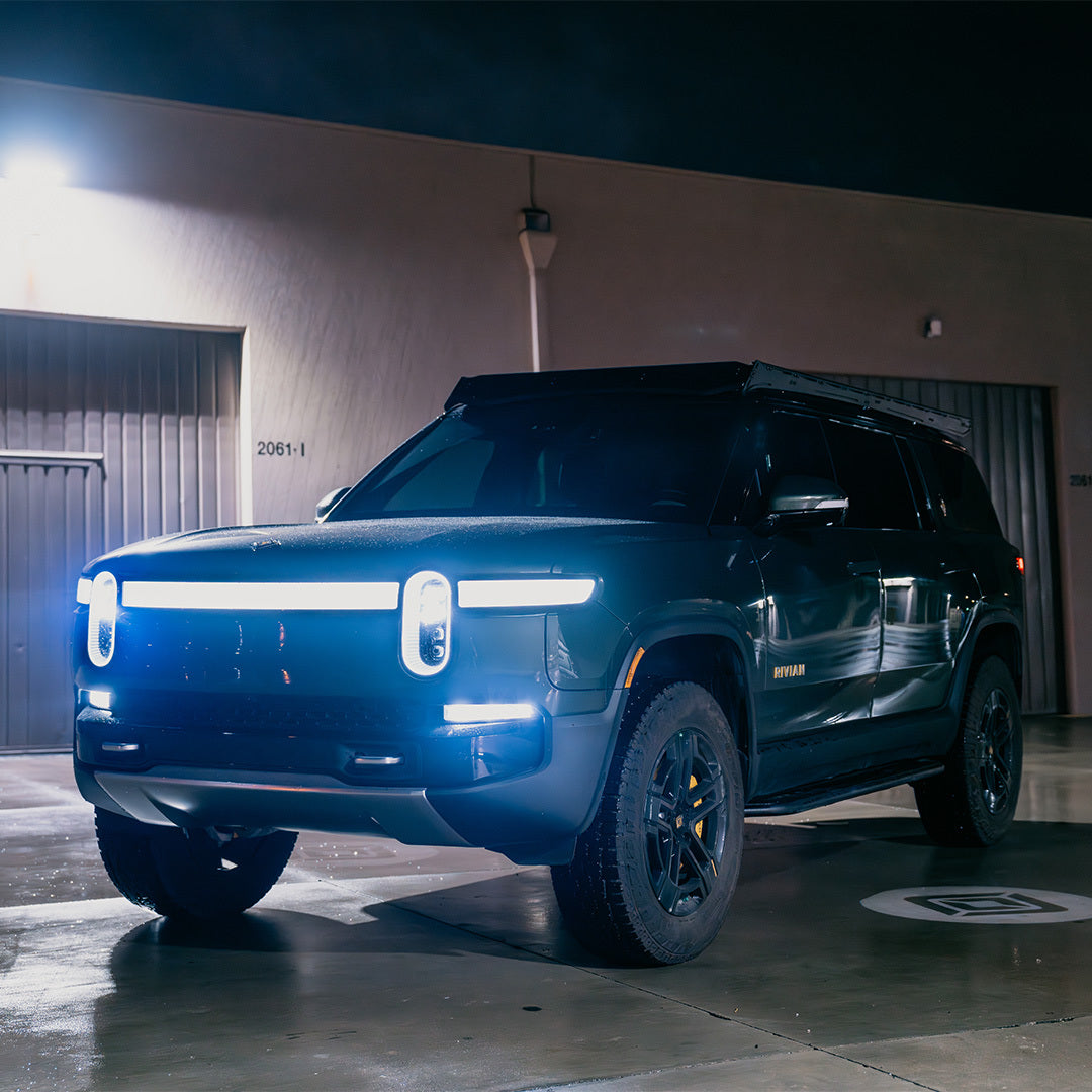 Prinsu - Rivian R1S SUV Prinsu Pro Roof Rack - Light Bar Cutout - 400-002-033-002