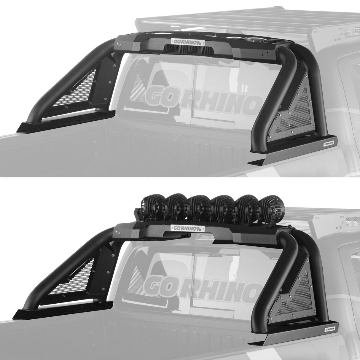 Go Rhino 911610T - Sport Bar 2.0 with Power Actuated Retractable Light Mount - Textured Black