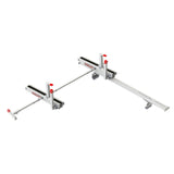 Weather Guard - Ezglide2 Fixed Drop-Down For Full-Size Vans Short Ladder Dual Drop-Down Kit W/Cross Member, Van Rack - 2277-3-01