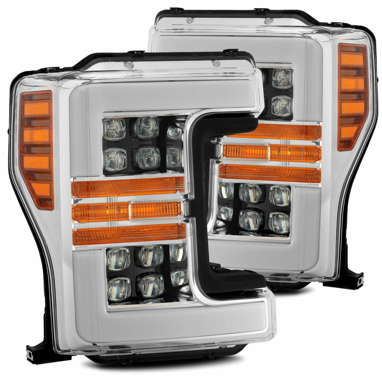 AlphaRex 880101 LED Projector Headlights Plank Style Design Chrome