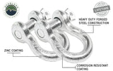 Overland Vehicle Systems - Recovery Shackle D-Ring Bow Shackle vs Soft Shackle - 19010205