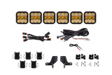 Diode Dynamics - Bronco SS5 6-Pod CrossLink Grille Lightbar Kit  Sport Yellow Combo - DD7236