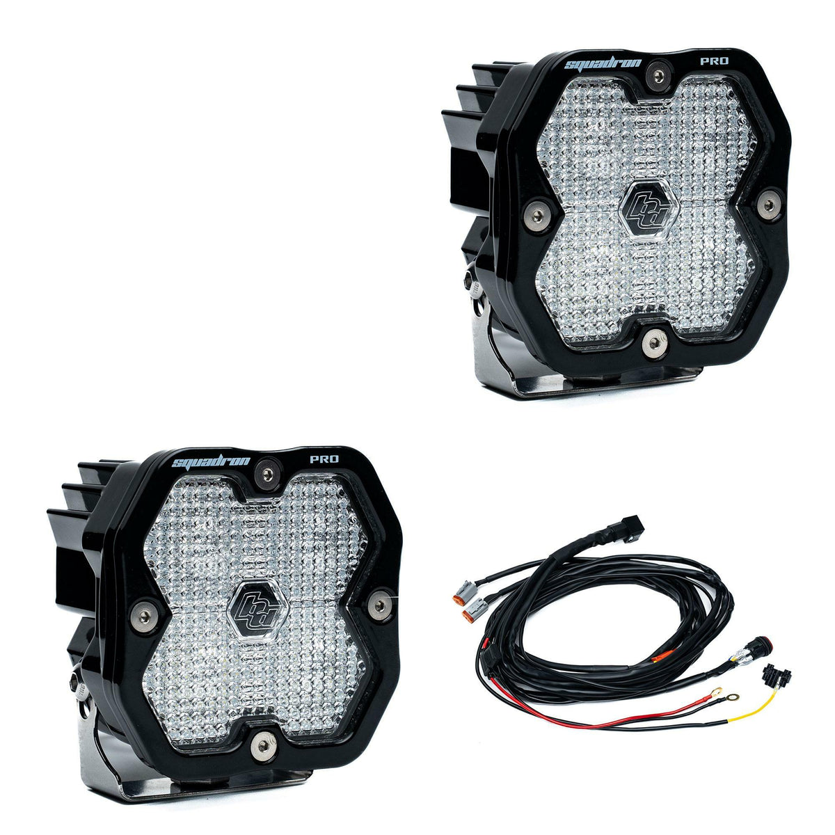 Baja Designs - 49-7806-2 Squadron 2.0 Pro Black LED Auxiliary Light Pod Pair