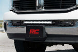 Rough Country - LED Light Kit - Bumper Mount - 20" Black Single Row - White DRL - Ram 2500 3500 (10-18) - 70568BLDRL