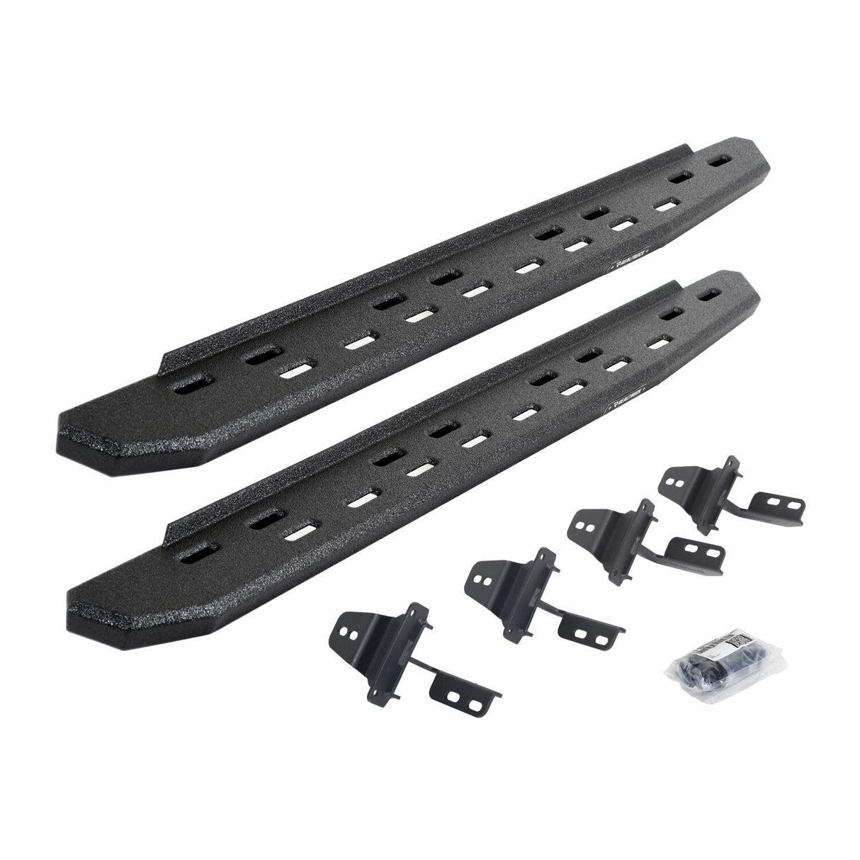 Go Rhino 69692648ST - RB30 Slim Line Running Boards with Mounting Bracket Kit - Protective Bedliner Coating