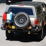 CBI - 2nd Gen Toyota Tacoma Bushmaster 2.0 Swing Arm Bumper / Dual Swing Arm / Straight Tire Carrier / PC Black - 200-000-010-063