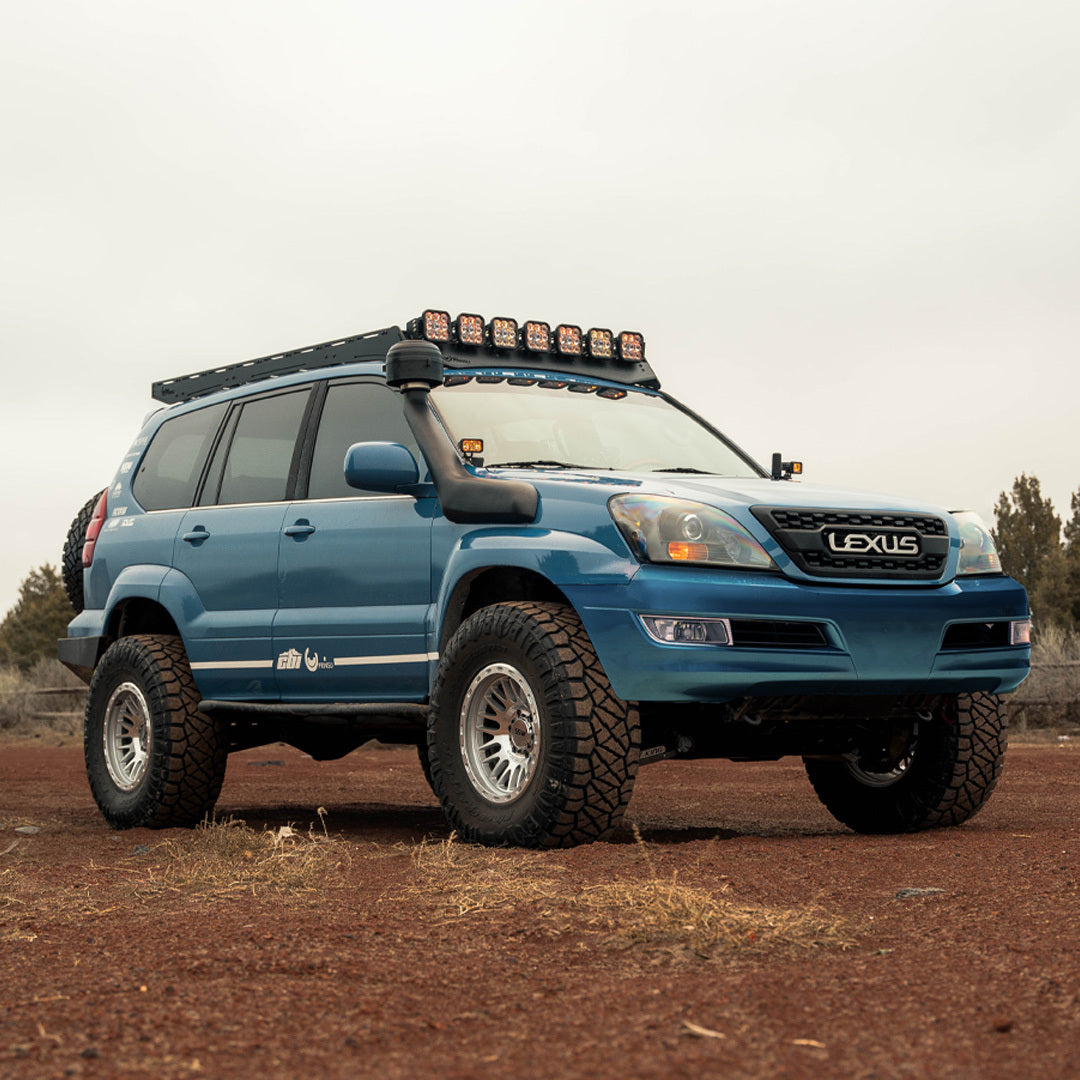 Prinsu - Lexus GX470 Prinsu Pro Roof Rack - Cutout for 40" Lightbars - 400-002-016-011