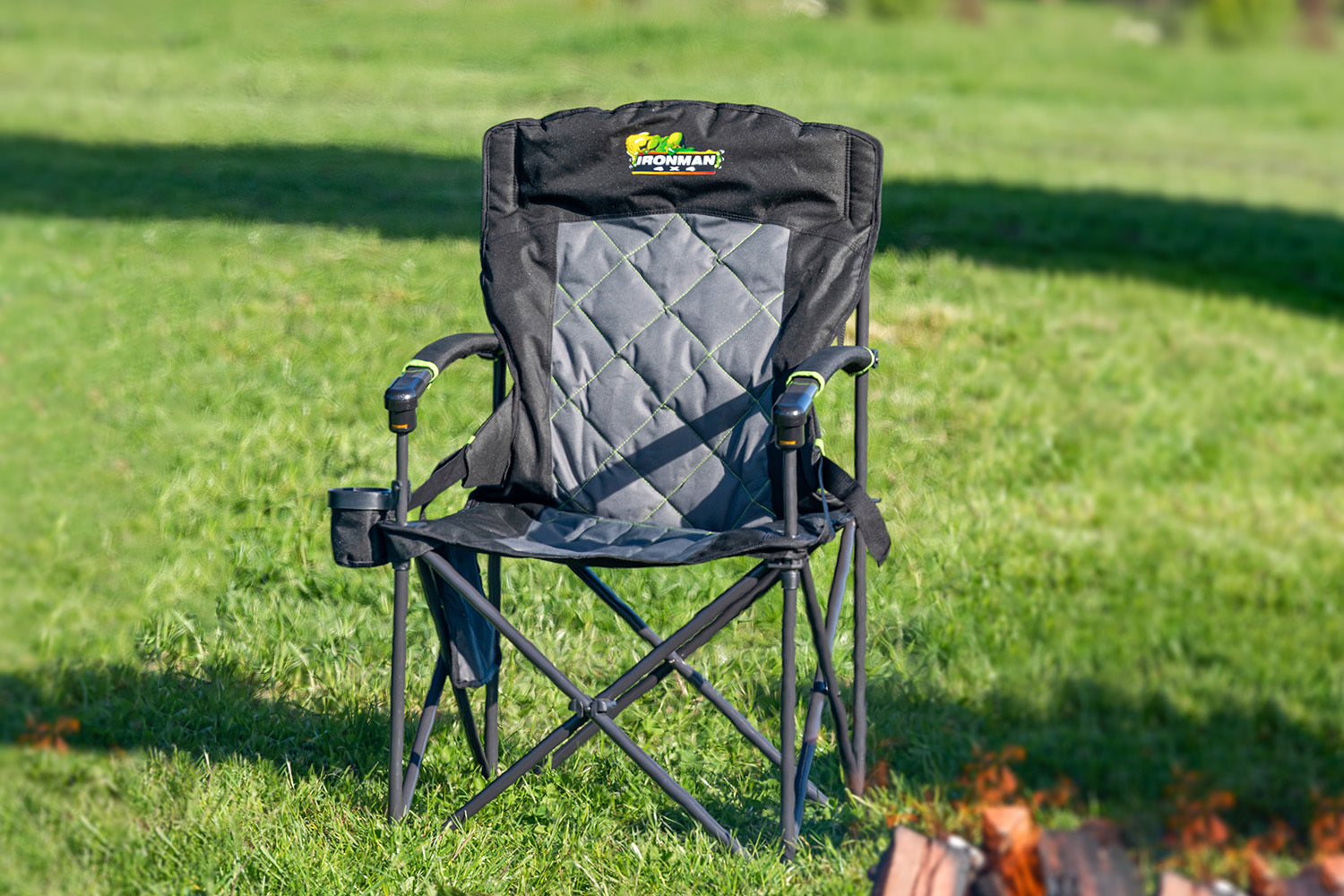 Ironman 4x4 - King Hard Arm Camp Chair with Lumbar Support - ICHAIR0067