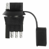 Curt - 4-Way Flat License Plate Light Plug Adapter (Packaged) - 57404