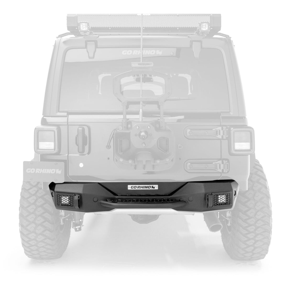 Go Rhino 371100T Rockline Rear Stubby Bumper for Jeep Wrangler JL