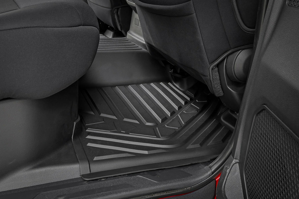 Rough Country - Flex-Fit Floor Mats - FR & RR - CrewMax - Toyota Tundra 2WD/4WD (2022-2025) - FF-71780