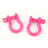 Rugged Ridge - D-Ring Shackles, 3/4-Inch, Pink, Steel, Pair - 11235.09