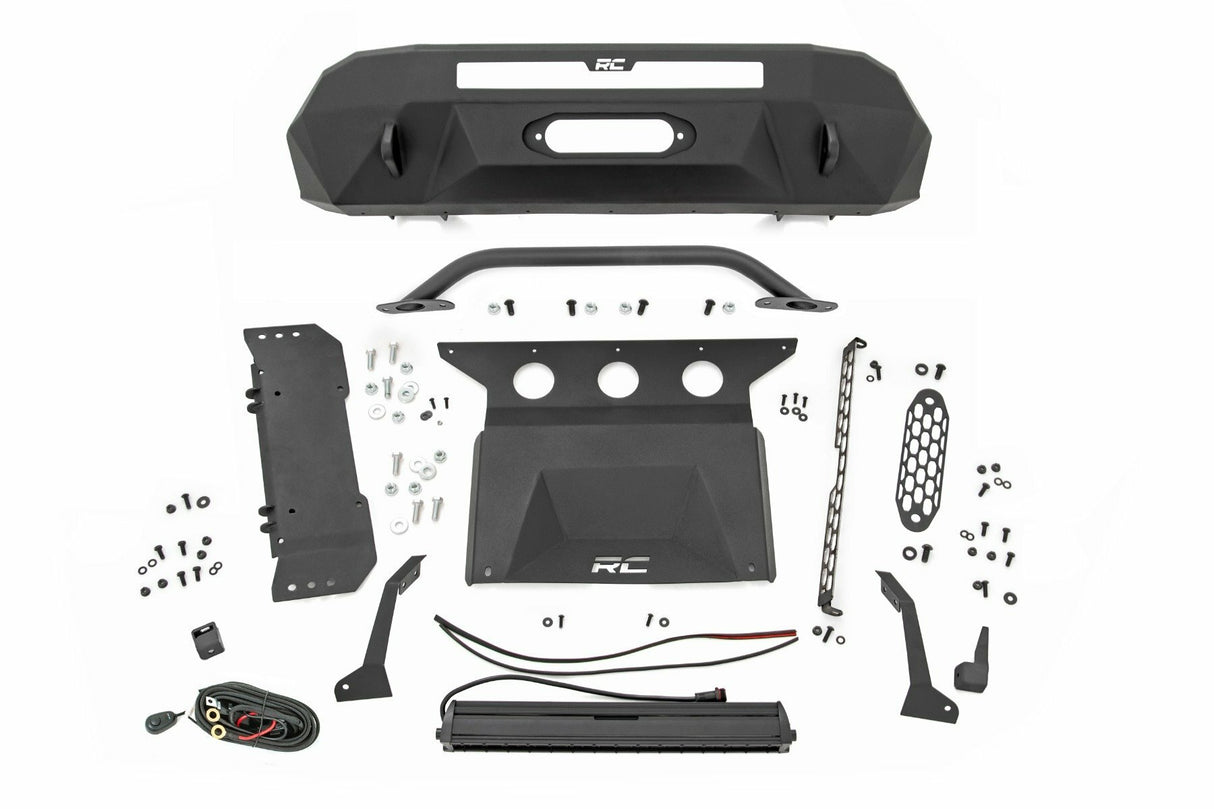 Rough Country - Front Bumper - Hybrid - 20" Blk LED - Toyota Tacoma 2WD 4WD (16-23) - 10718