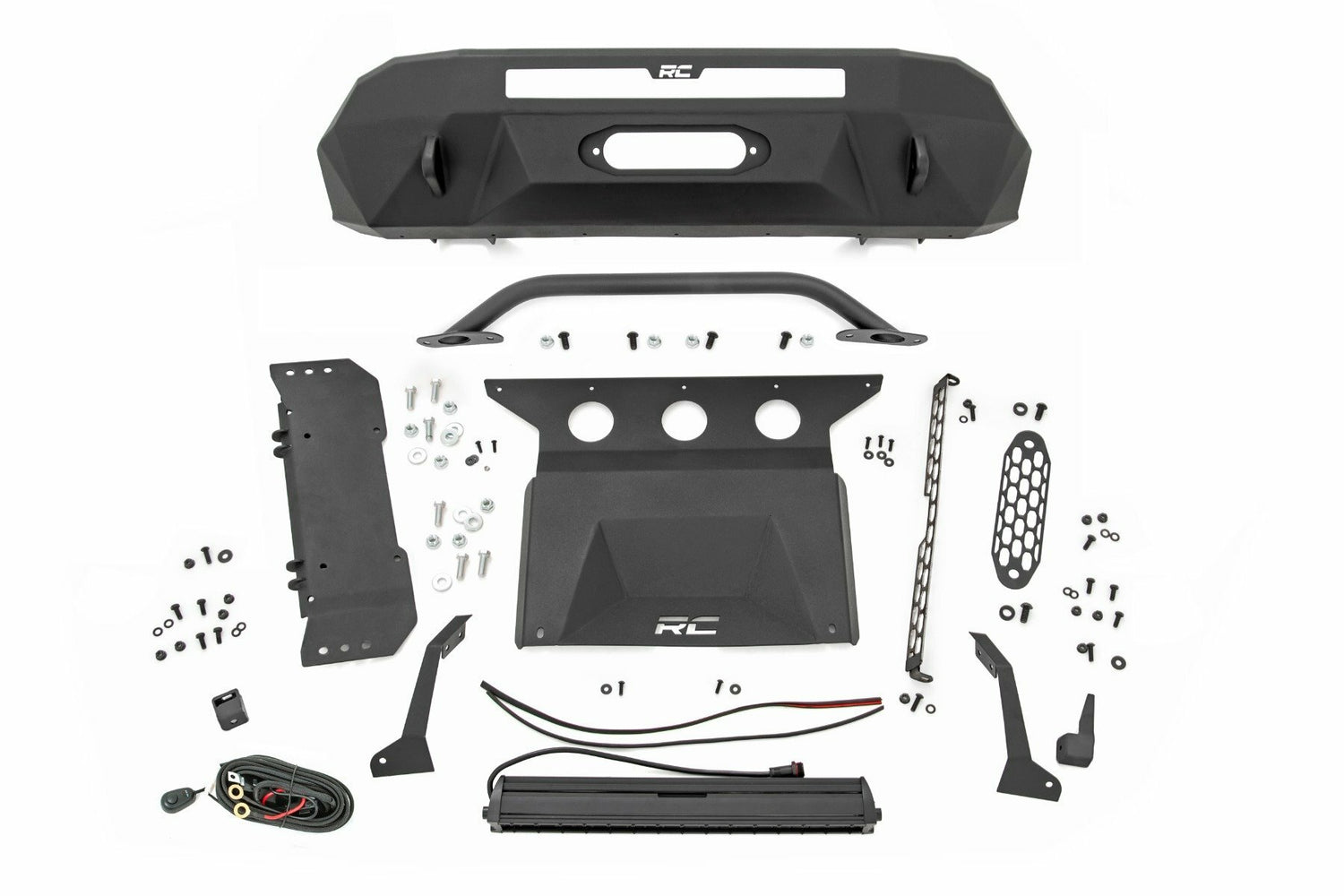 Rough Country - Front Bumper - Hybrid - 20" Blk LED - Toyota Tacoma 2WD 4WD (16-23) - 10718