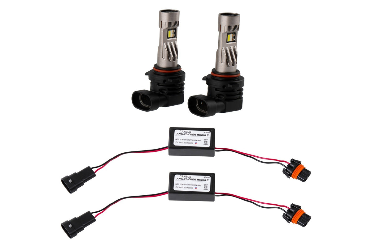 Diode Dynamics - 9006/9012 White SL2 Pro LED Bulbs (pair) with AntiFlicker Modules - DD0642P
