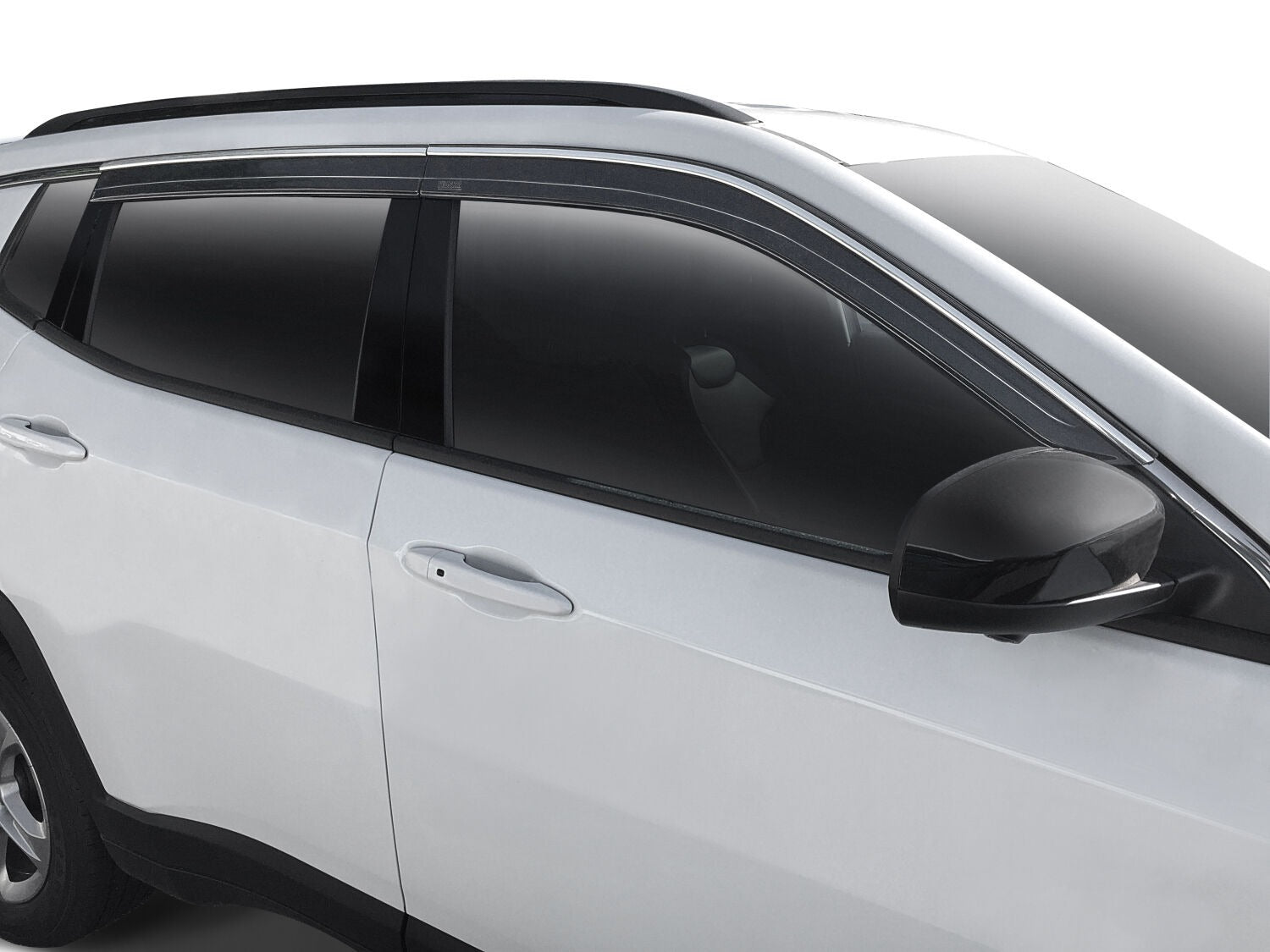 Husky Liners 2884026 Low Profile Ventvisor Deflector; Smoke with Chrome Trim; Outside Mount; 4 pc.