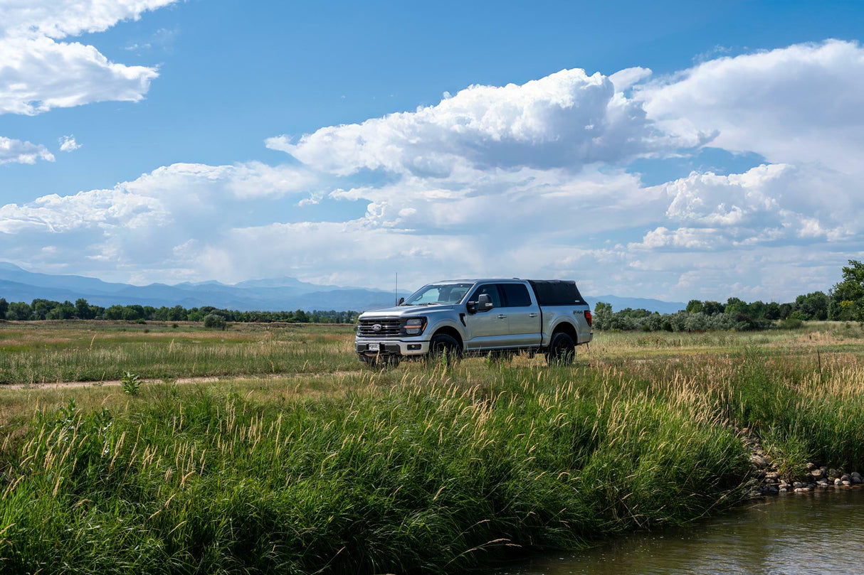 Softopper - 24-27 F-150; '24-27 F-150 Raptor, Lightning; For 5.5 ft. bed (Black; Clear Windows; Standard Clamps) - SO-FD65D-BSR