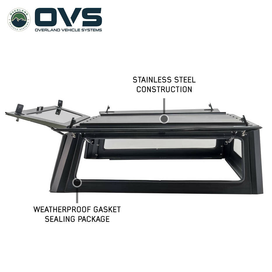 Expedition - Truck Cap W/Full Wing Doors, Front and Rear Windows and 3rd Brake Light 24-26 Ford Ranger