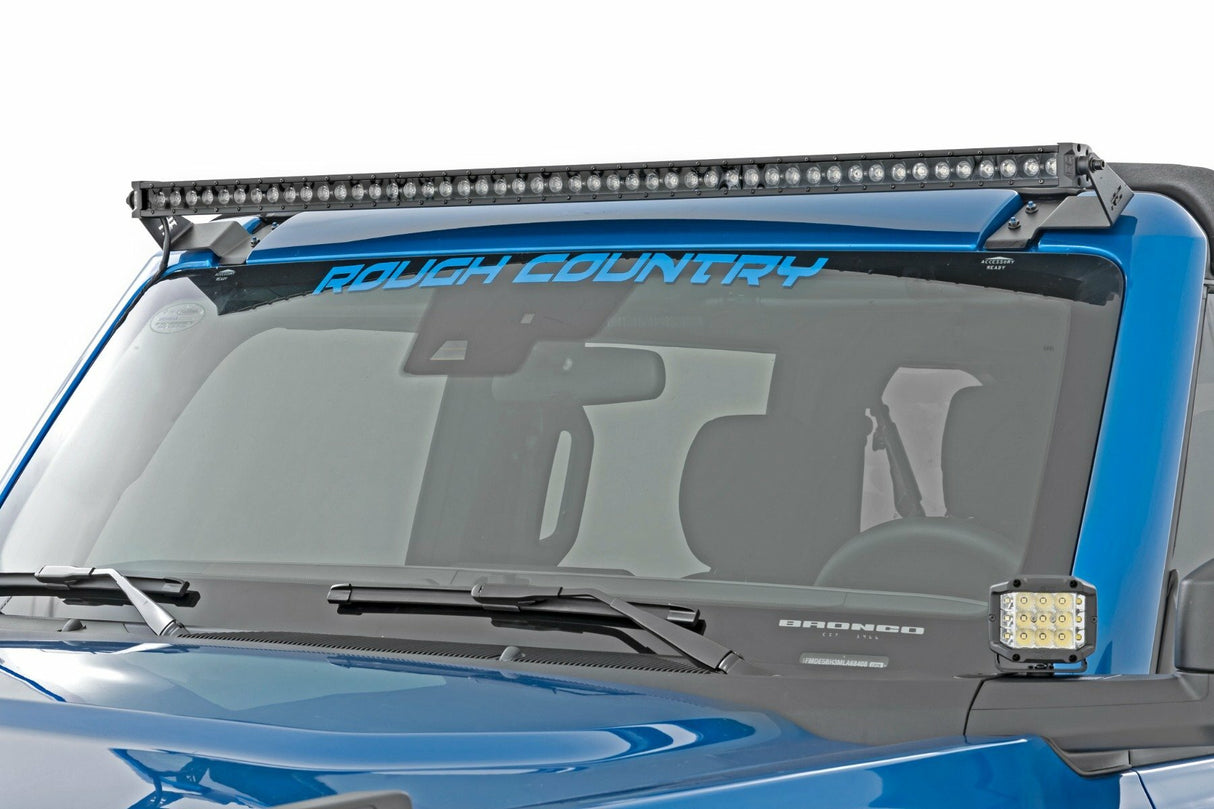Rough Country - LED Light Kit - Upper Windshield - 50" Spectrum Single Row - Ford Bronco (21-23) - 82043