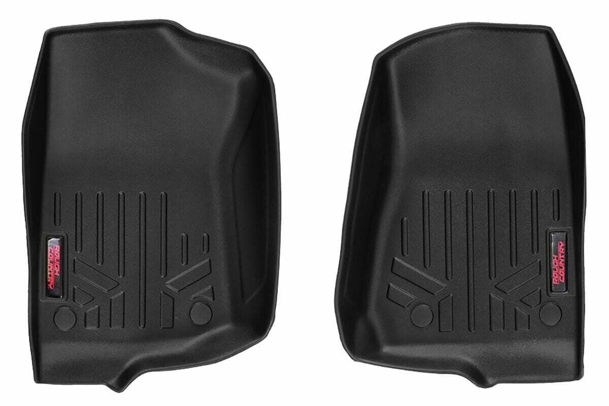 Rough Country Floor Mats - FR - 2 Door - Jeep Gladiator JT (20-22) Wrangler JL (18-23) - M-6150